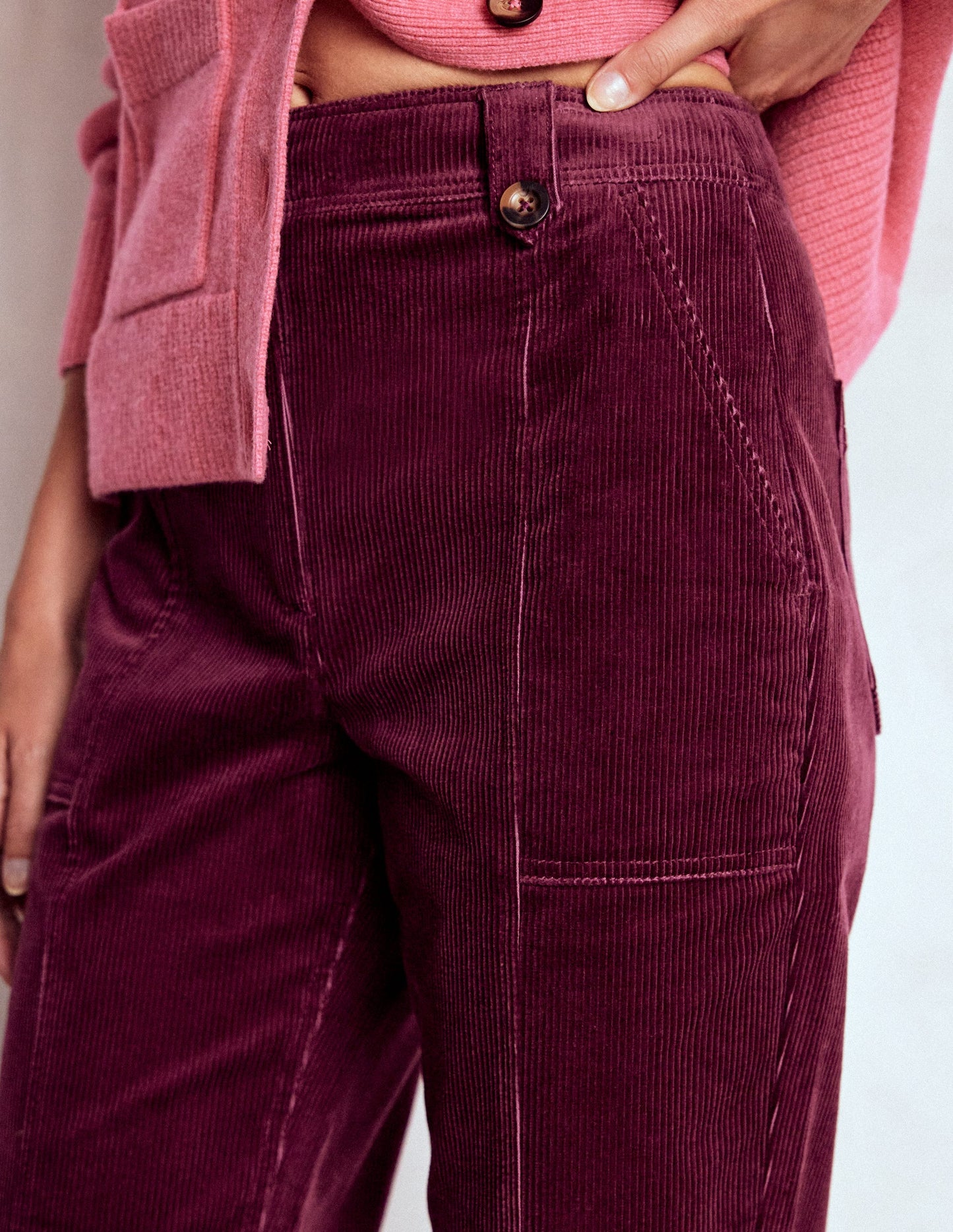 Pimlico Cord Trousers-Deep Wisteria