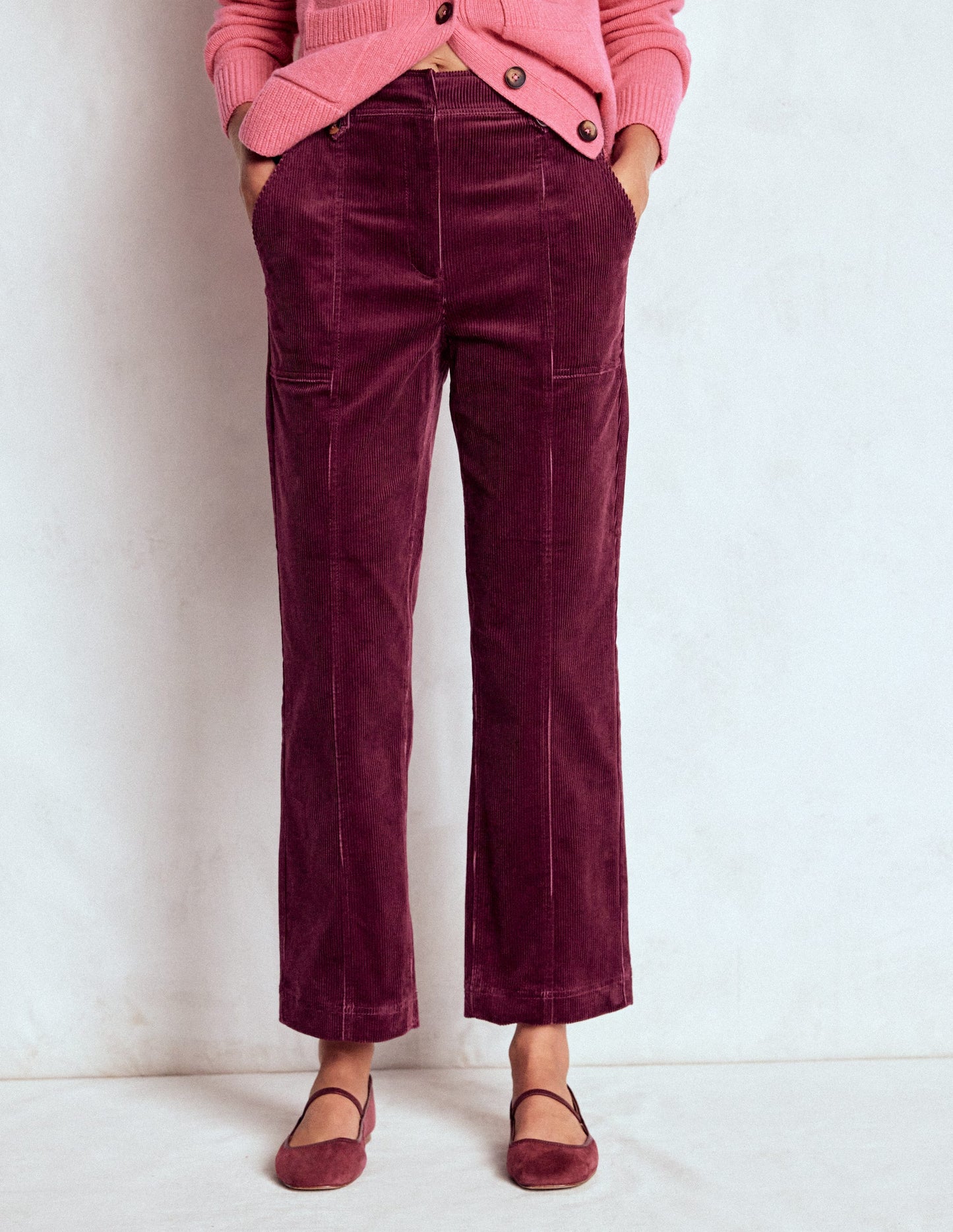 Pimlico Cord Trousers-Deep Wisteria