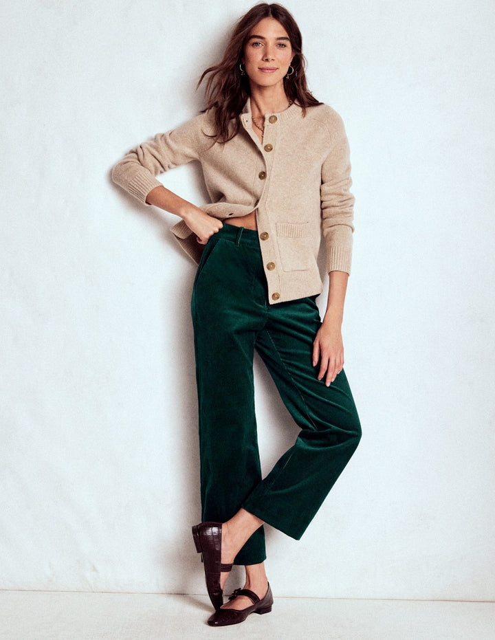 Canonbury Cord Trousers-Emerald Night