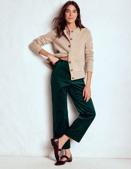 Canonbury Cord Trousers-Emerald Night