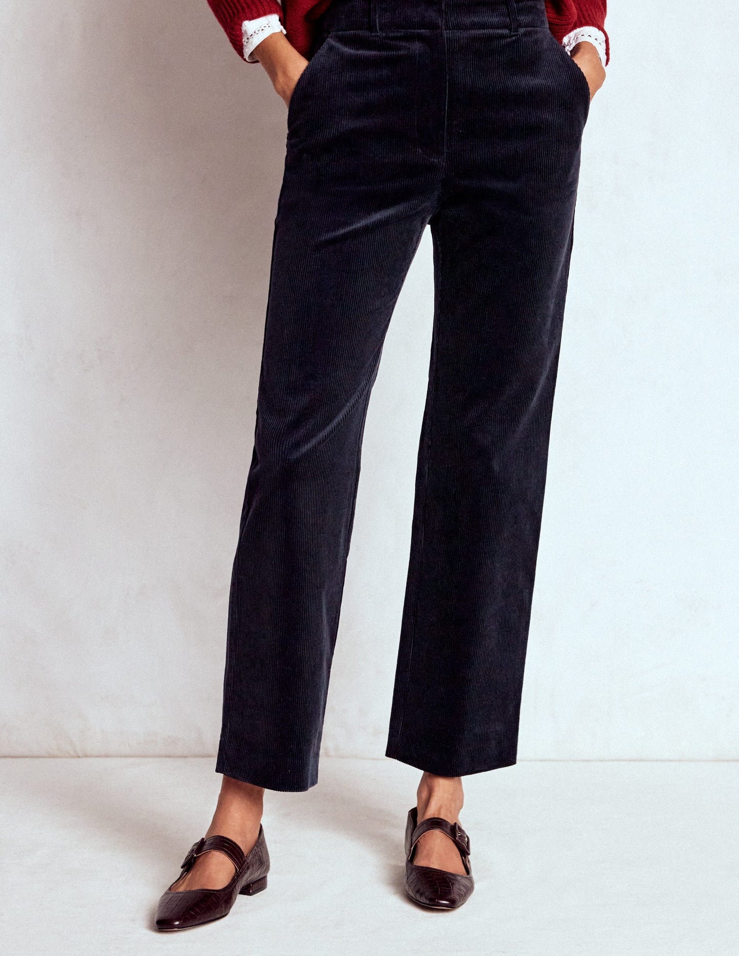 Canonbury Cord Trousers-Navy