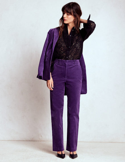 Canonbury Cord Trousers-Mystical Purple