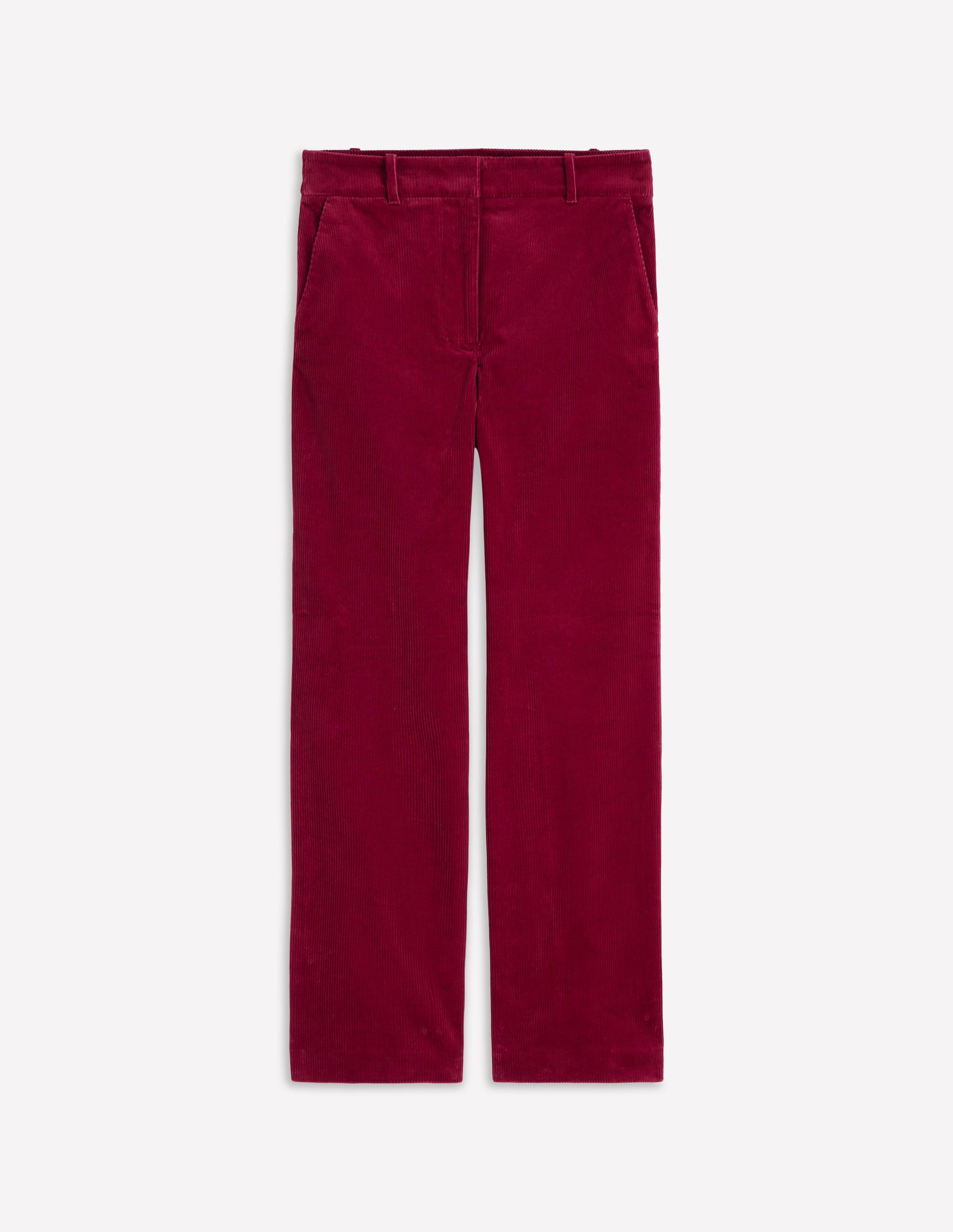 Canonbury Cord Trousers-Burgundy Red-7