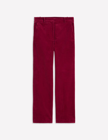 Canonbury Cord Trousers-Burgundy Red-7