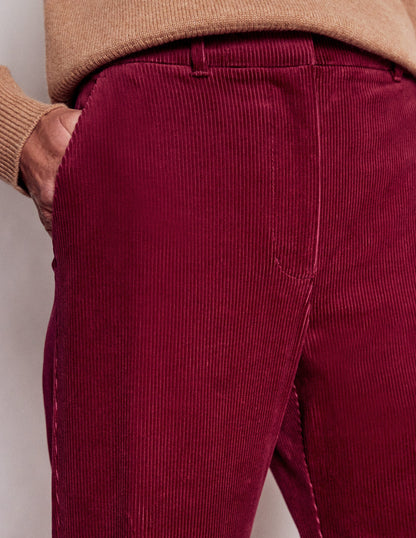 Canonbury Cord Trousers-Burgundy Red-6