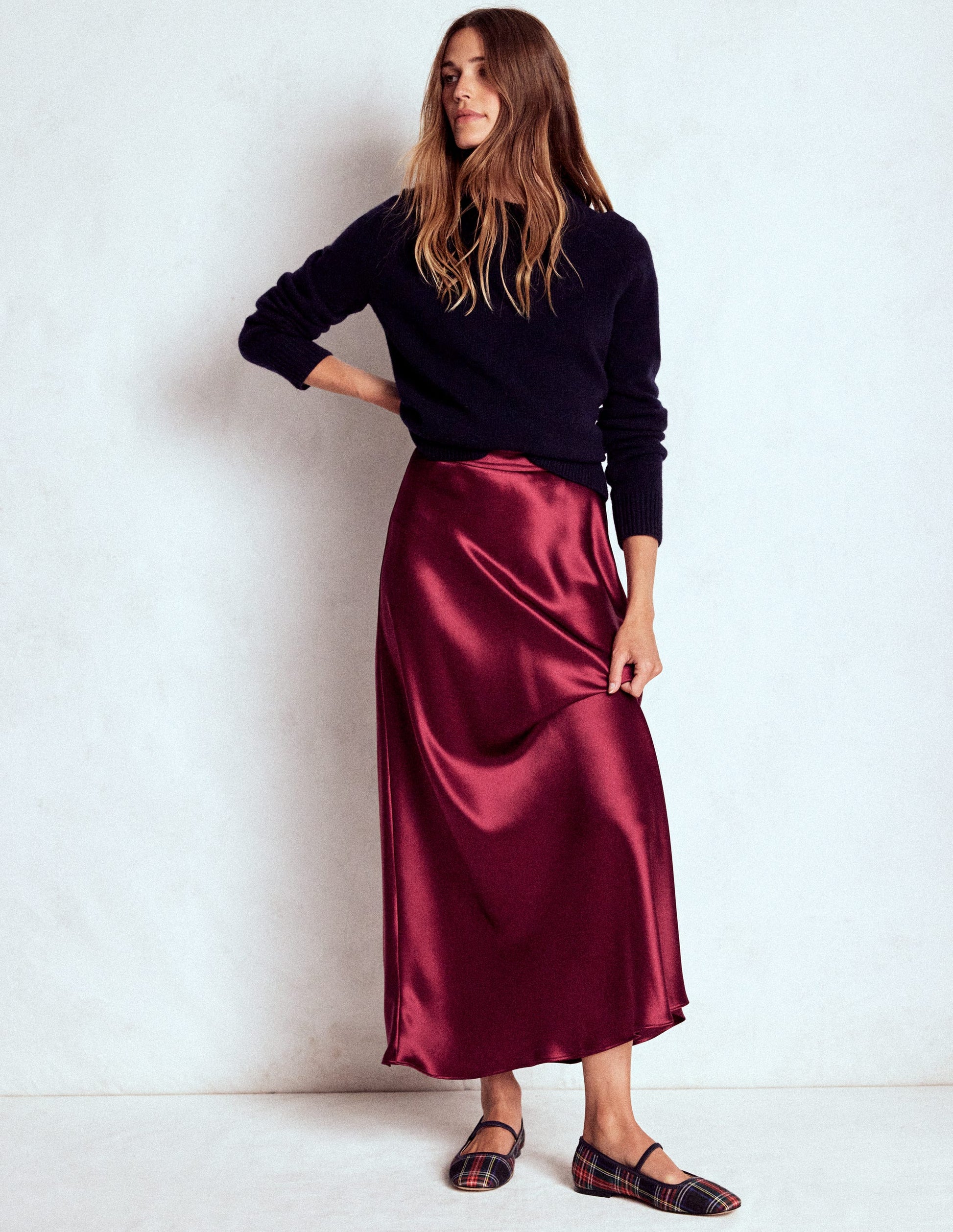 Bias Cut Slip Skirt-Port Boden UK