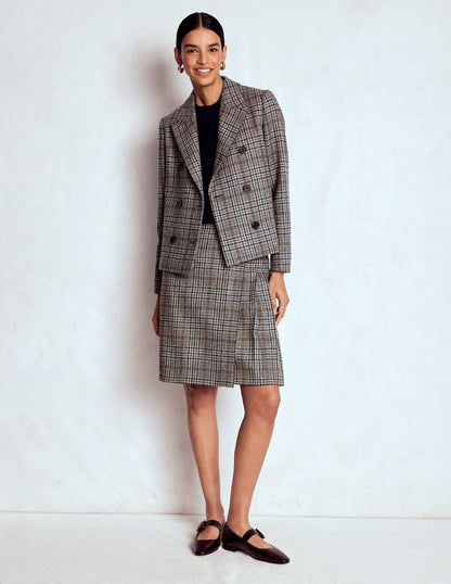 Helen Wool Kilt Skirt-Blue and Grey Prince of Wales-4