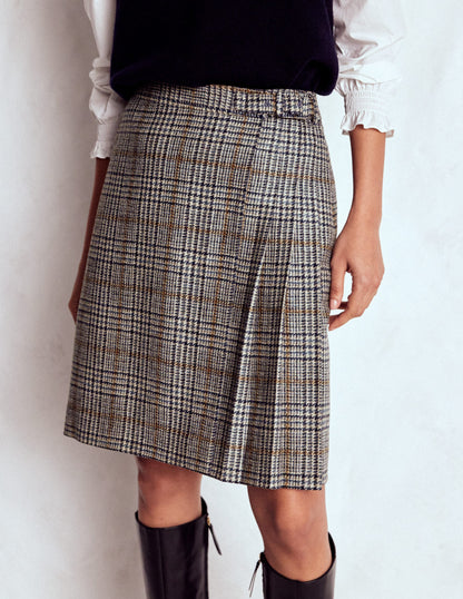 Helen Wool Kilt Skirt-Blue and Grey Prince of Wales-5