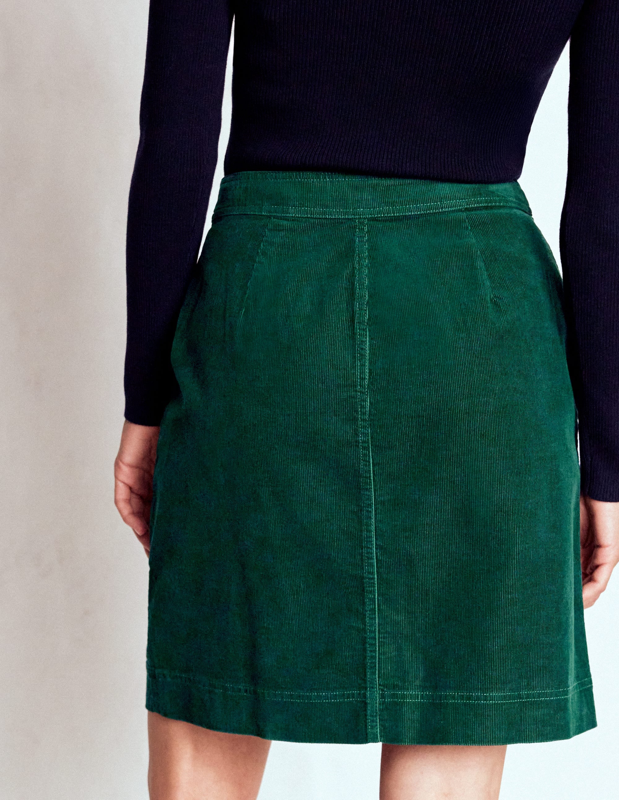 Cecelia Cord Skirt-Emerald Night - Image 3