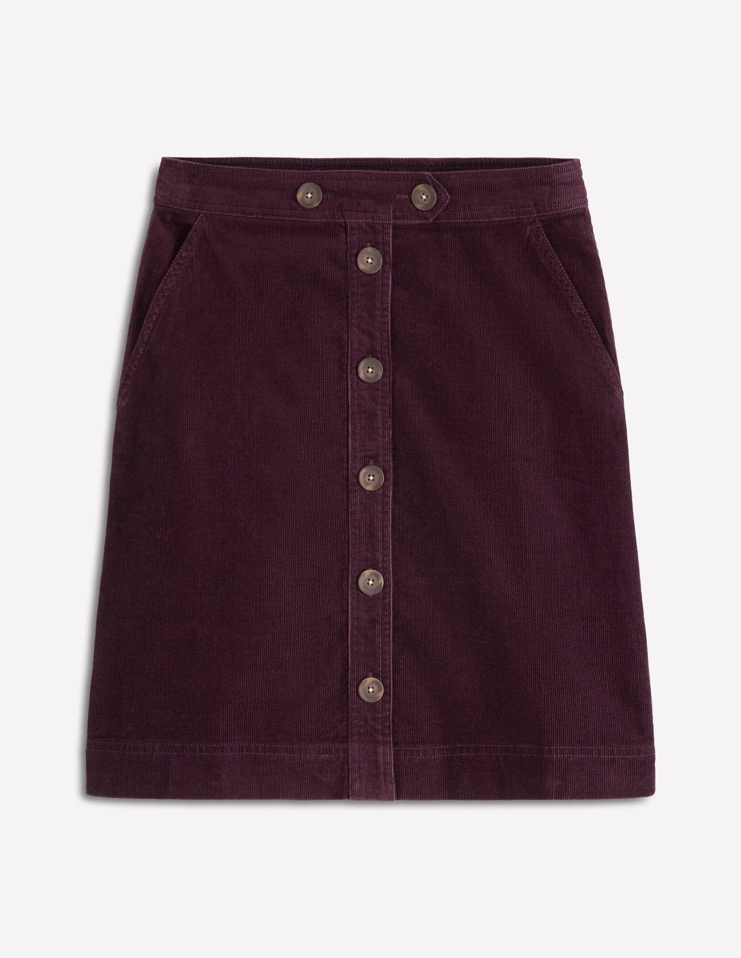 Cecelia Cord Skirt-Deep Aubergine
