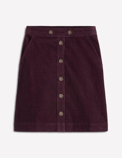 Cecelia Cord Skirt-Deep Aubergine-5