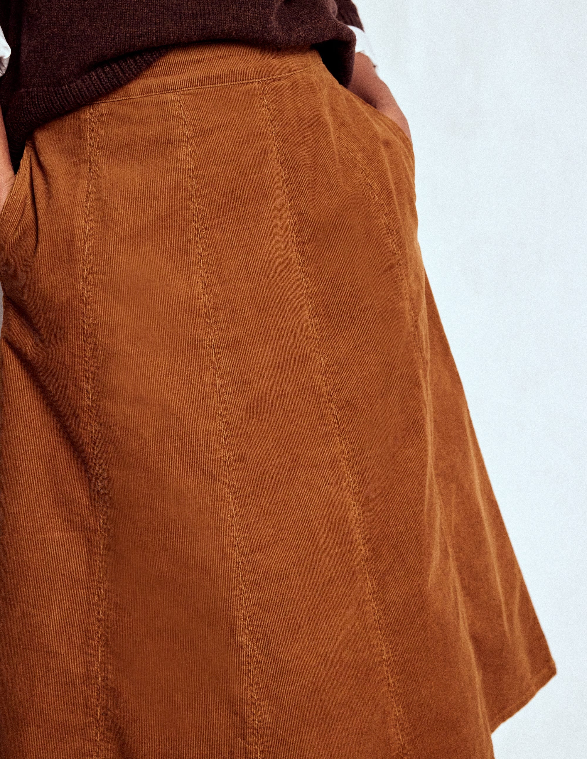 Joy Cord Midi Skirt-Ginger - Image 2