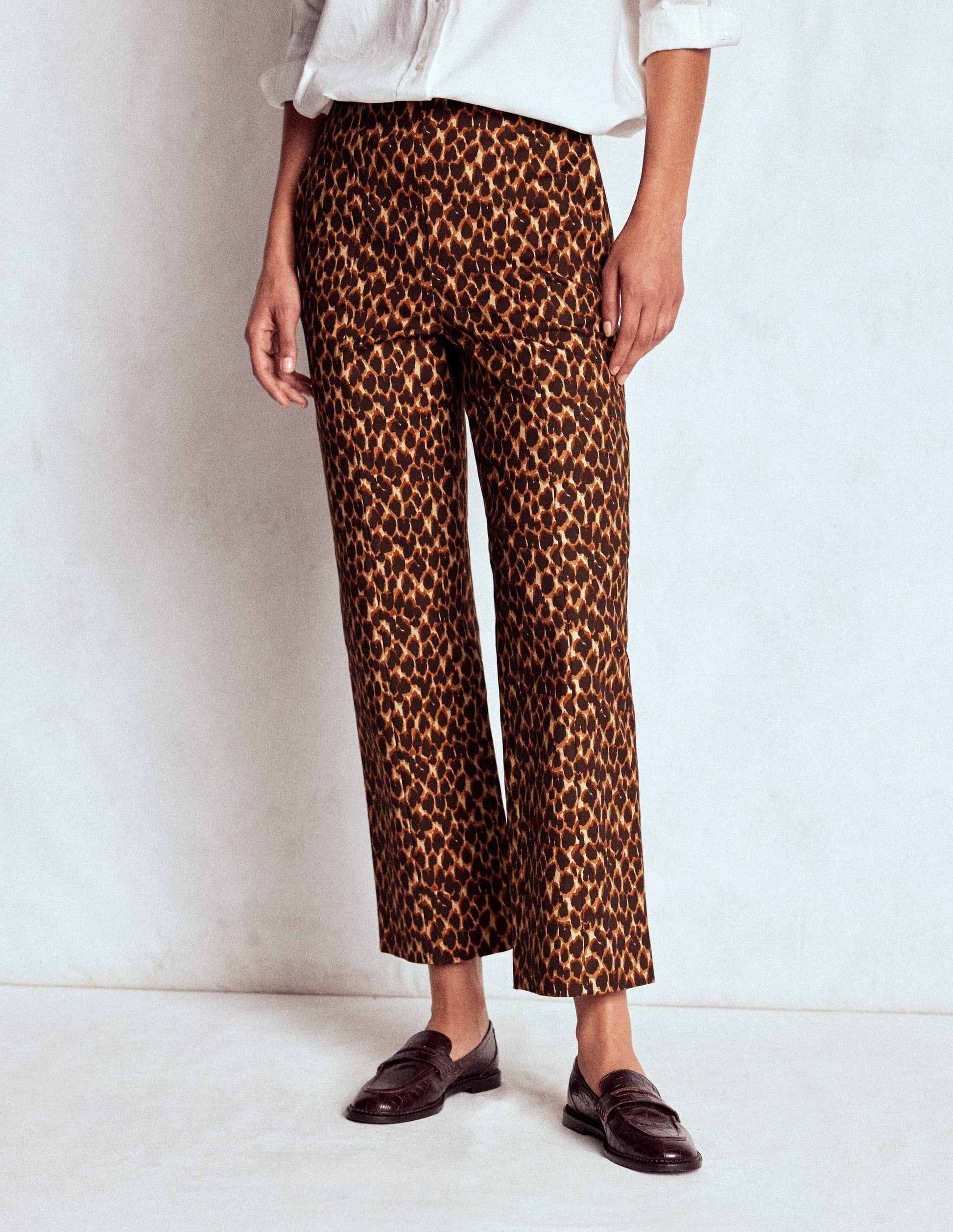 Smart 7/8 Trousers-Multi, Abstract Leopard-4