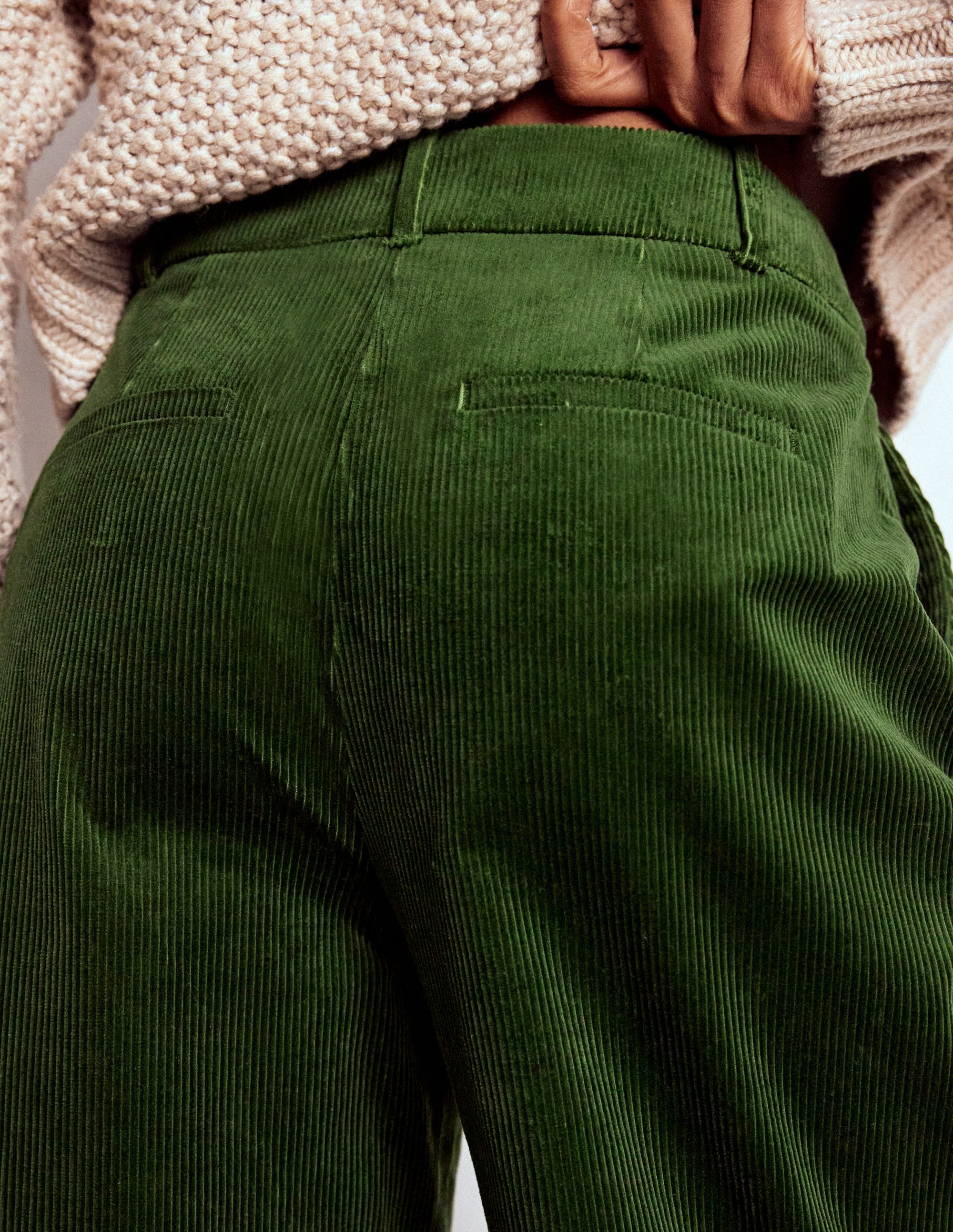 Kensington Cord Trousers-Green Fir - Image 4