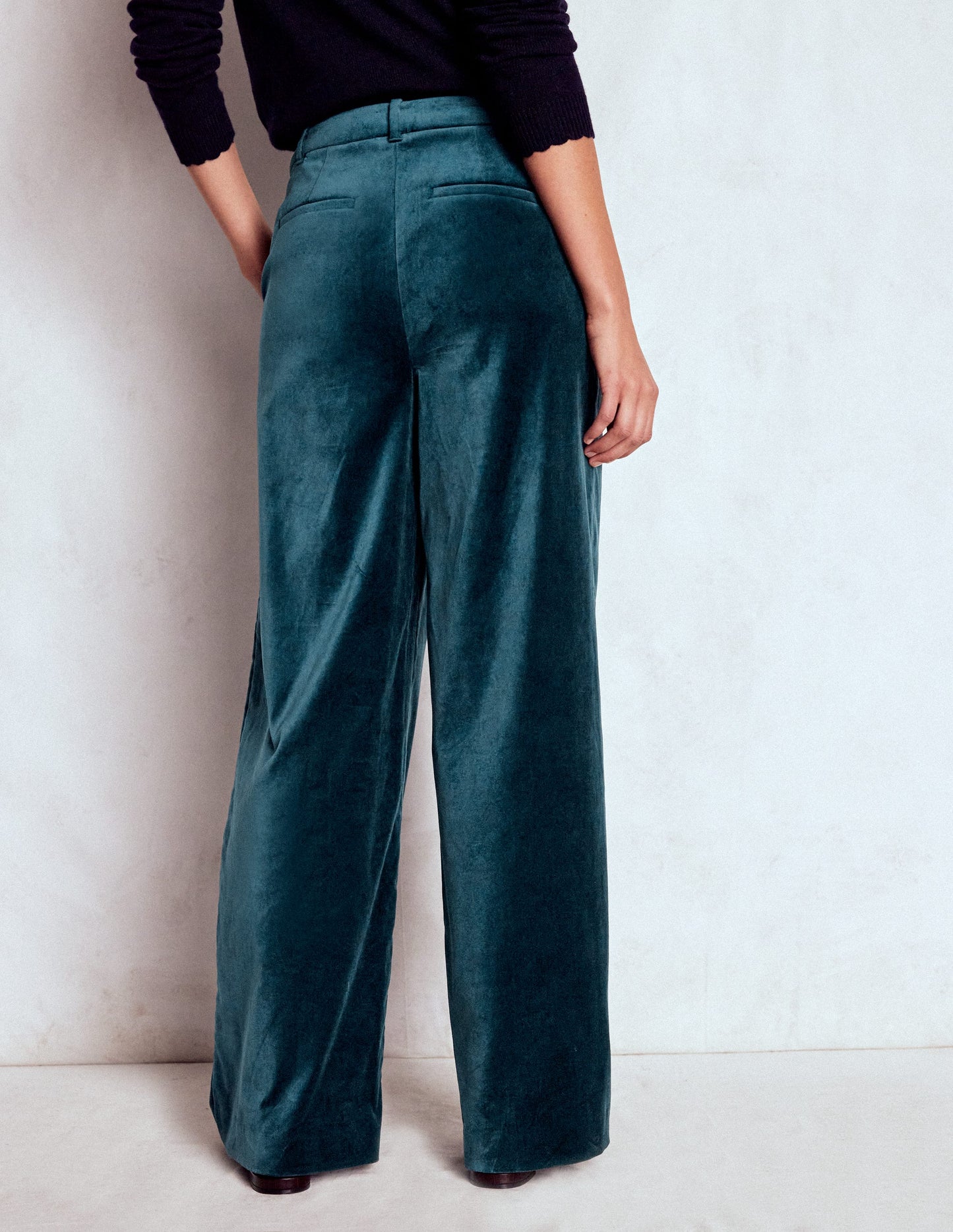 Belgravia Velvet Trousers-Midnight Teal