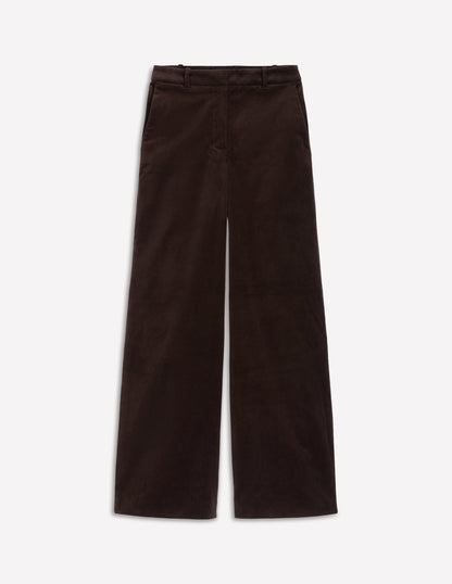 Belgravia Velvet Trousers-Espresso-6