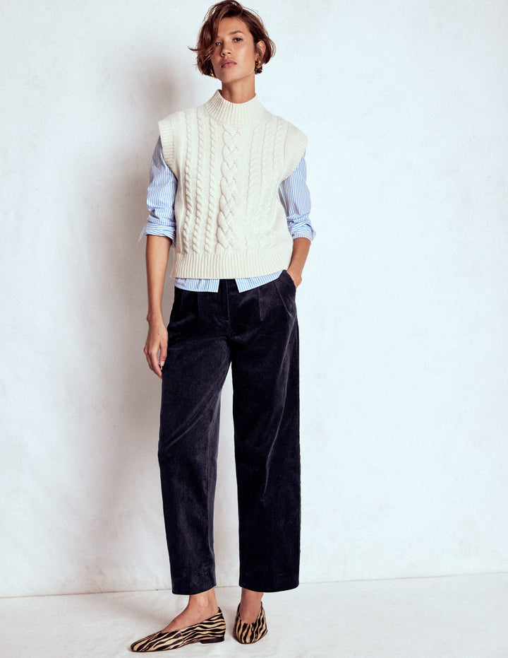 Bloomsbury Cord Trousers-NAVY