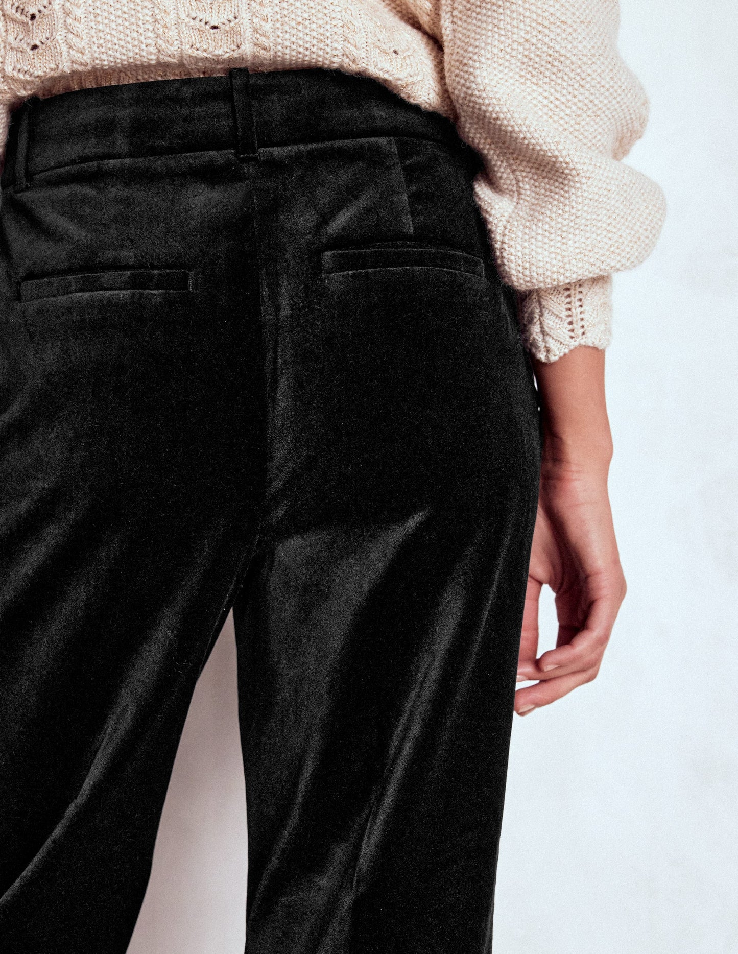 Canonbury Velvet Trousers-Black