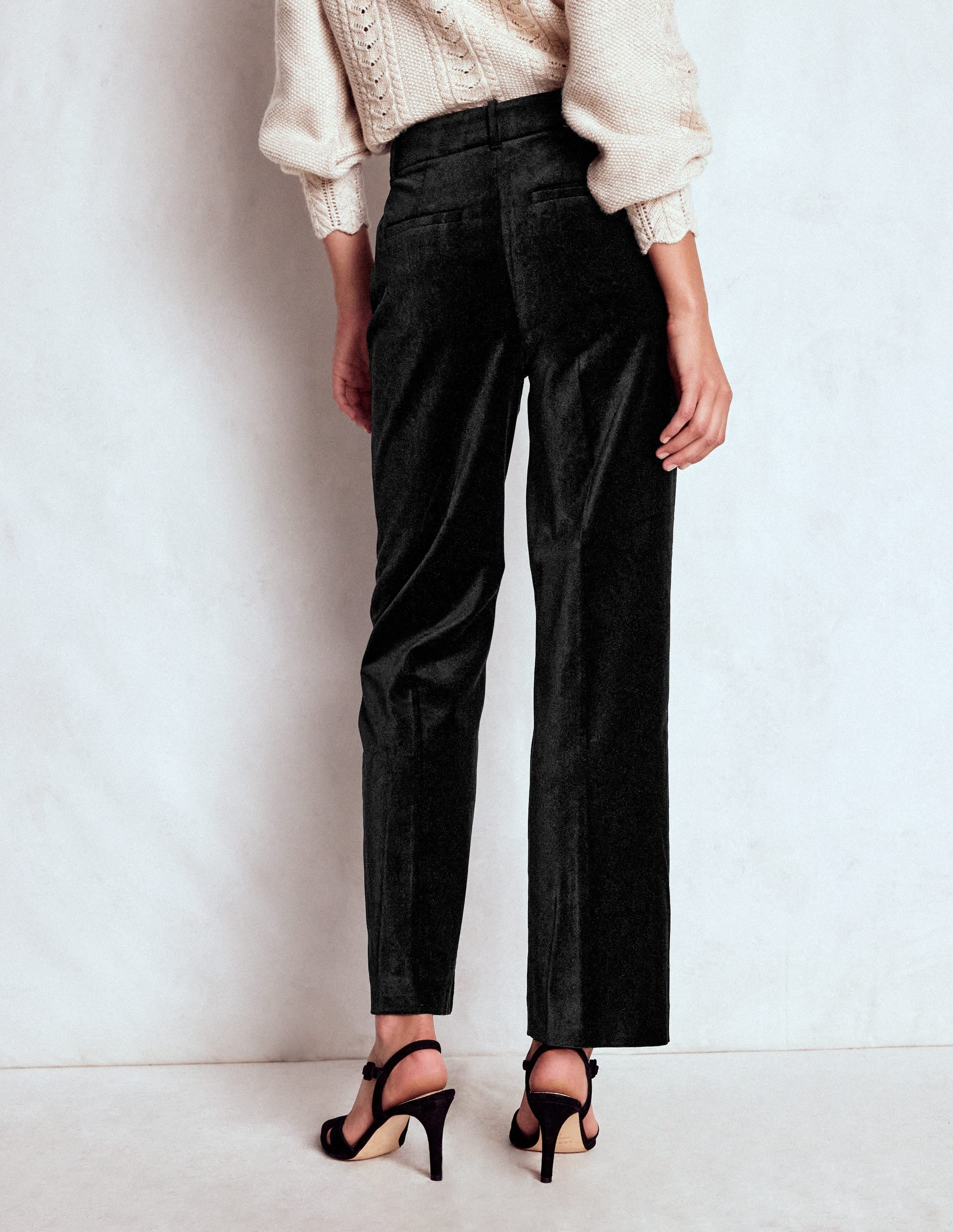 Canonbury Velvet Trousers-Black - Image 3