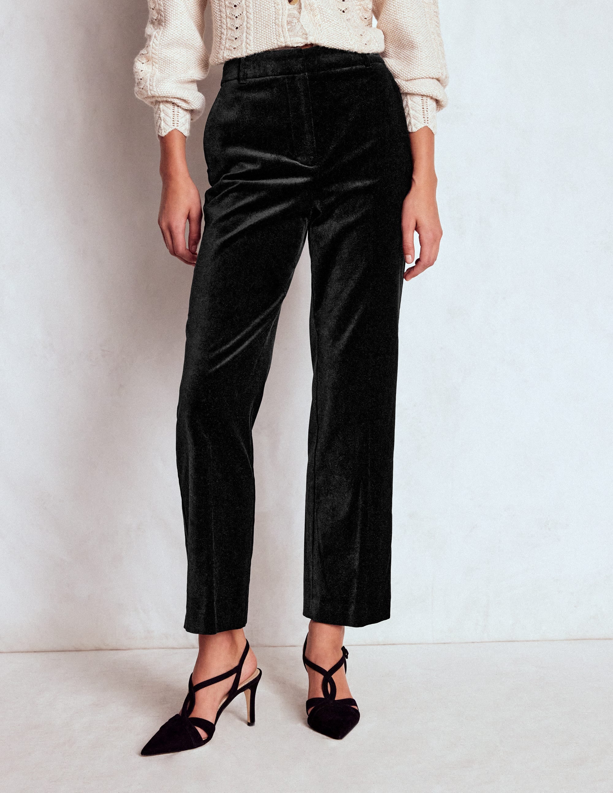 Canonbury Velvet Trousers-Black - Image 4