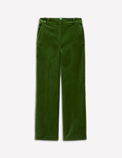 Canonbury Velvet Trousers-Green Fir-6