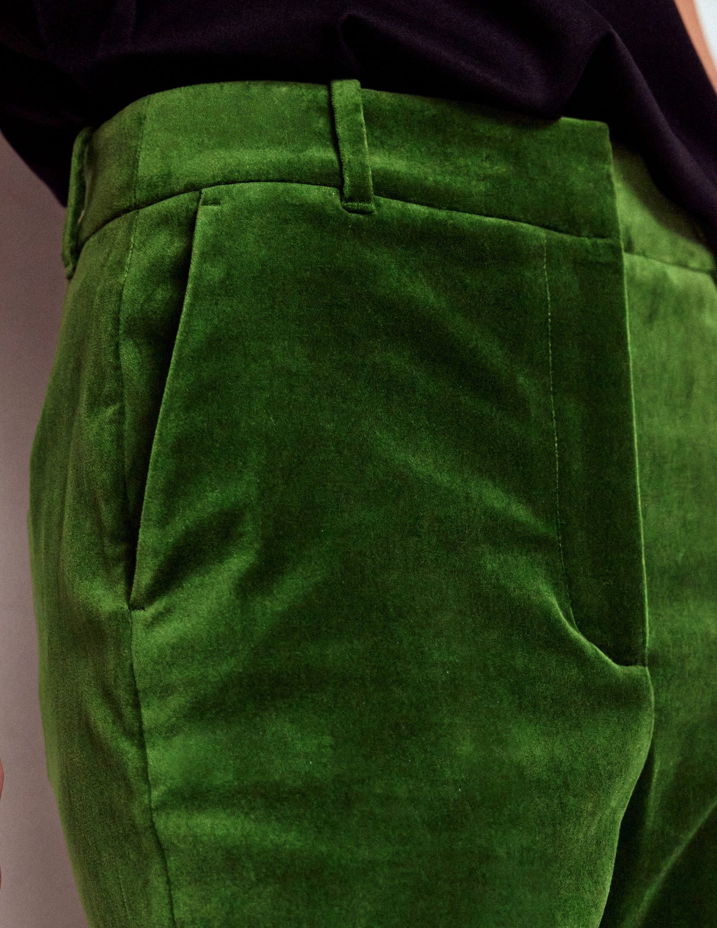 Canonbury Velvet Trousers-Green Fir