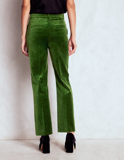 Canonbury Velvet Trousers-Green Fir-3