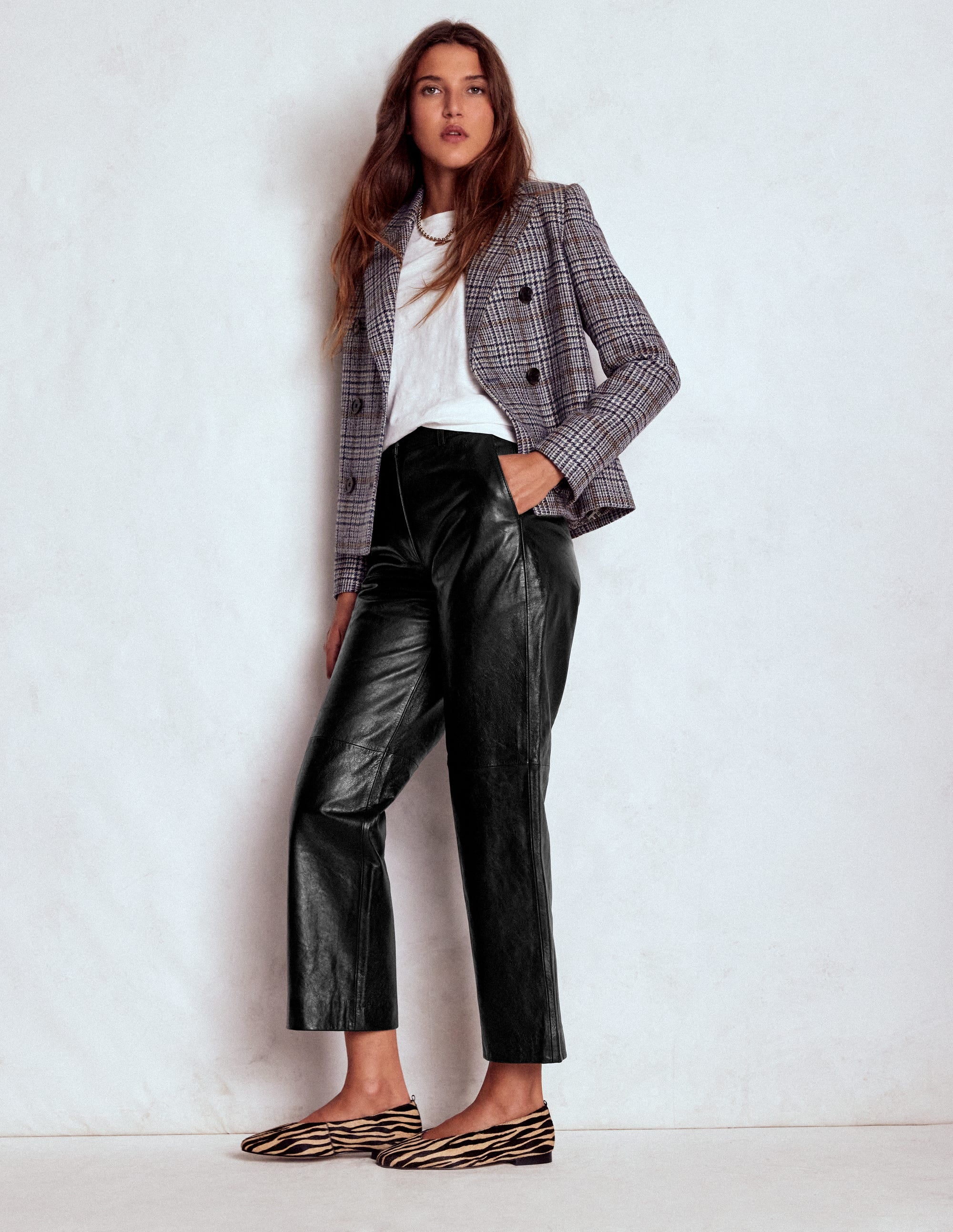 Canonbury Leather Trousers-BLACK - Image 1
