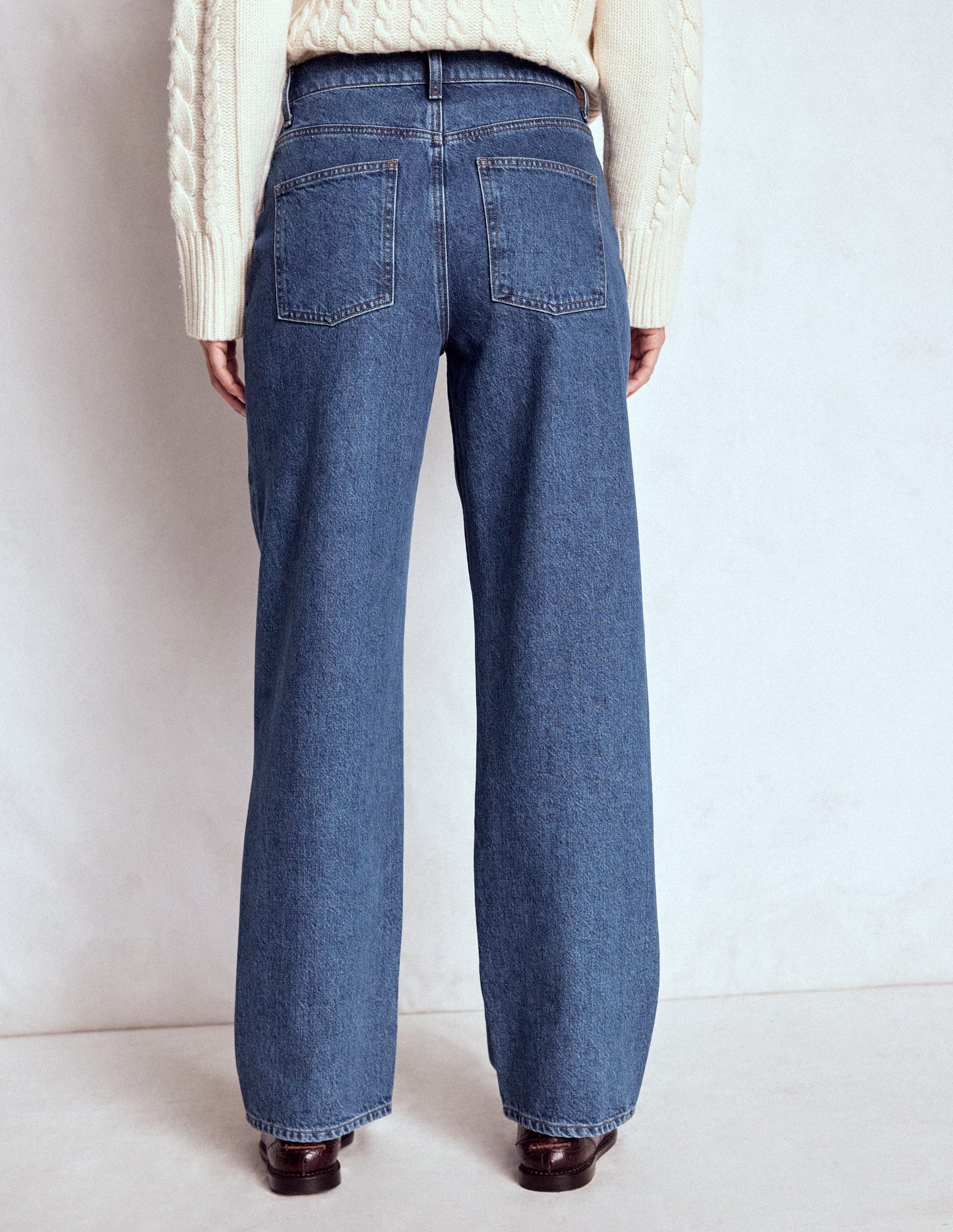 Full Length Barrel Leg Jeans-Mid Vintage