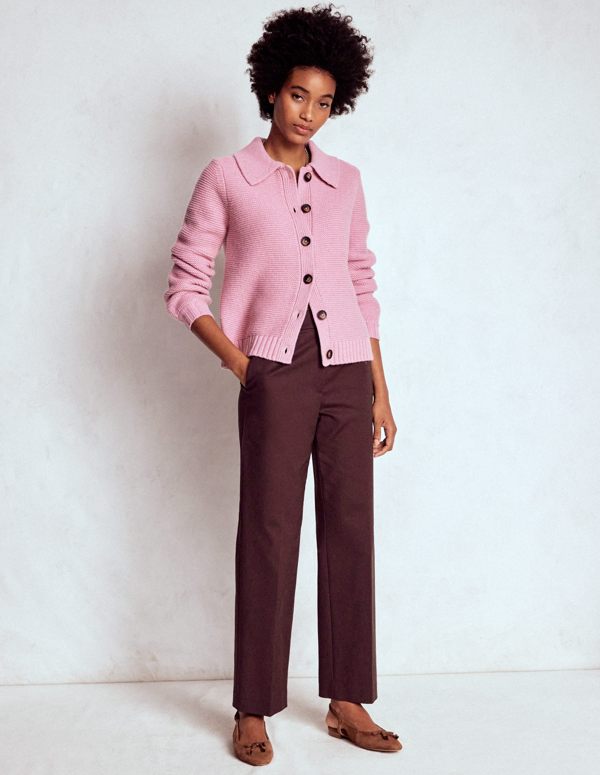Canonbury Cotton 7/8 Trousers-Deep Aubergine - Image 5