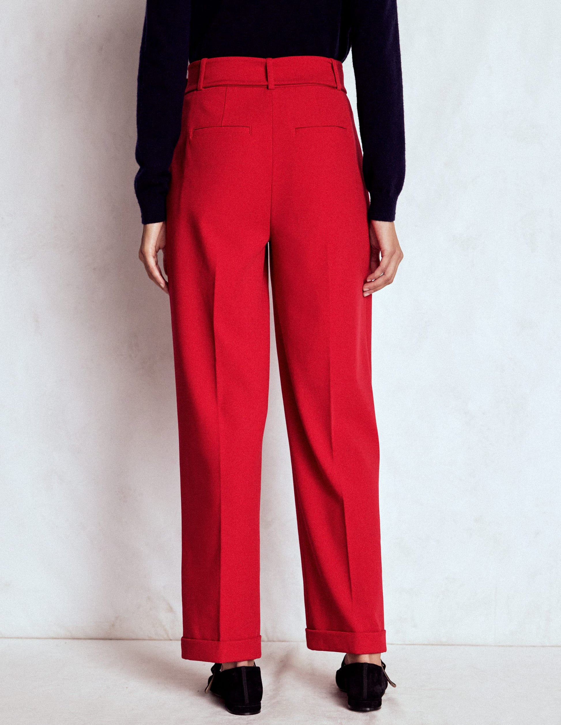 Pleat Front Trousers-Chilli Pepper-3