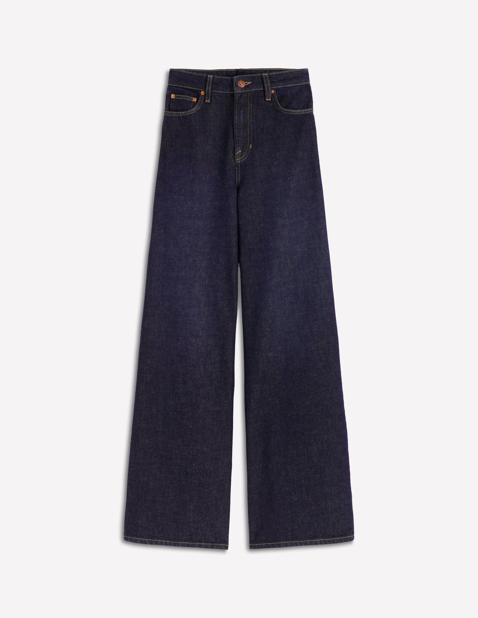 Relaxed Wide Leg  Jeans-Indigo-6