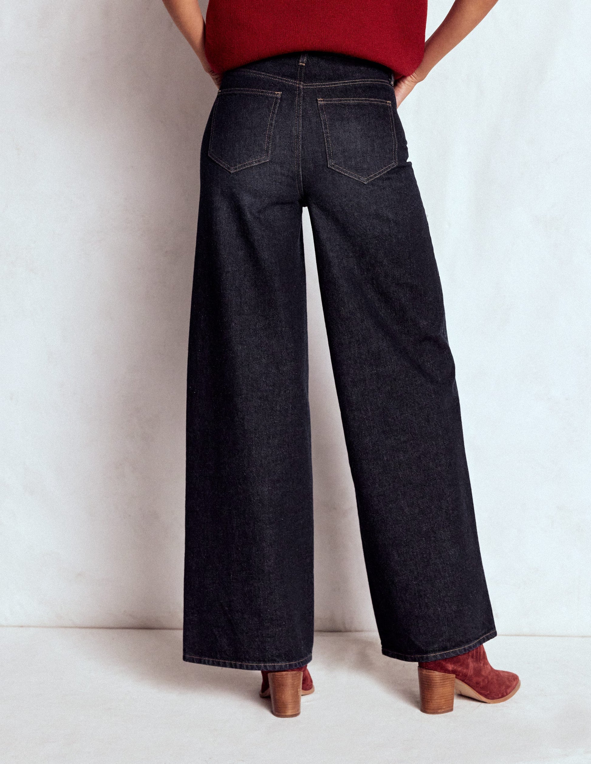 Relaxed Wide Leg  Jeans-Indigo-3