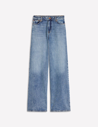 Relaxed Wide Leg  Jeans-Mid Vintage-7