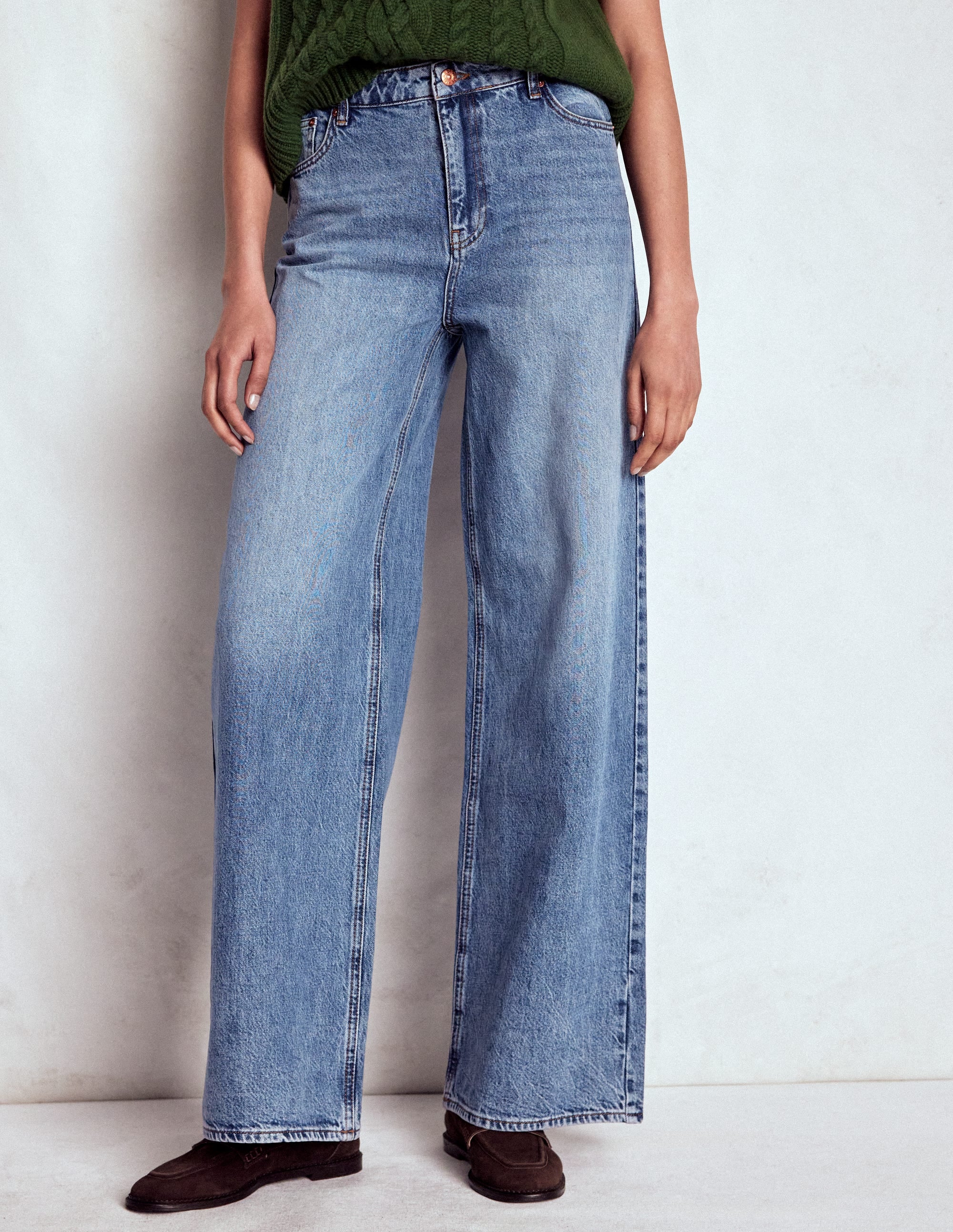 Relaxed Wide Leg  Jeans-Mid Vintage - Image 1
