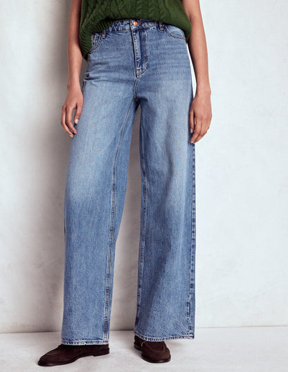 Relaxed Wide Leg  Jeans-Mid Vintage-6
