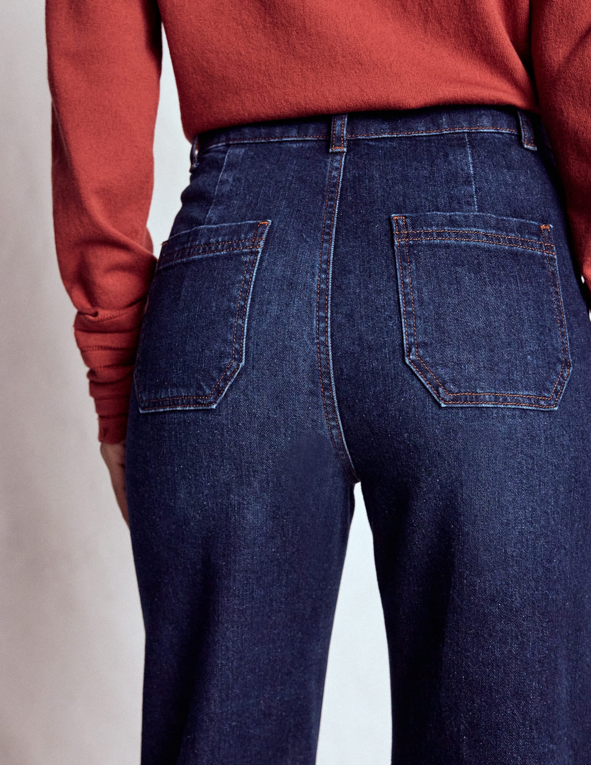 Straight Leg Pocket Jeans-Dark Vintage - Image 2