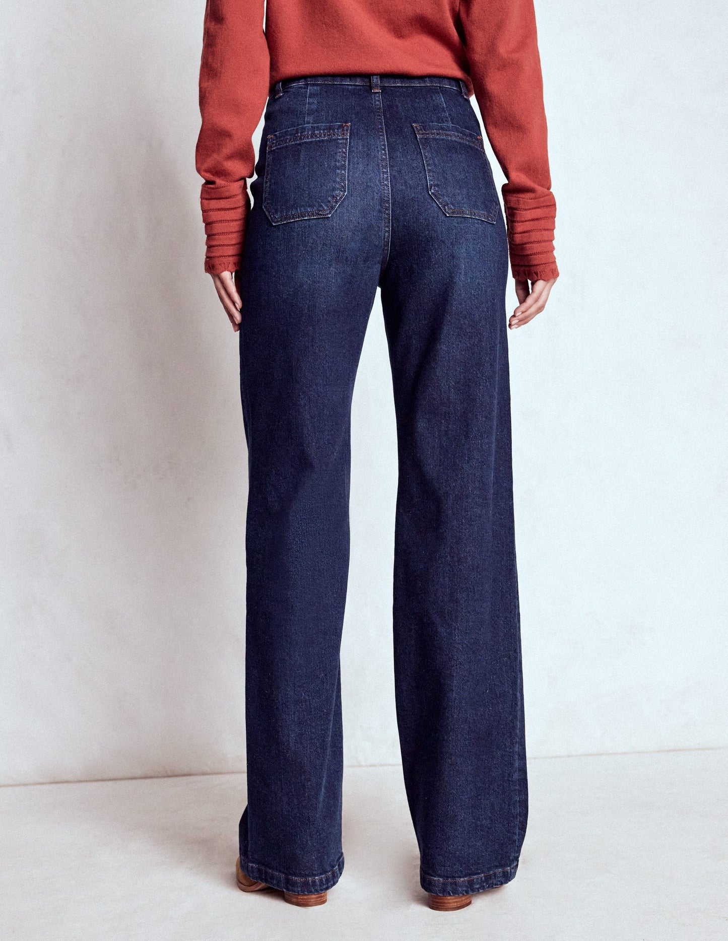 Straight Leg Pocket Jeans-Dark Vintage