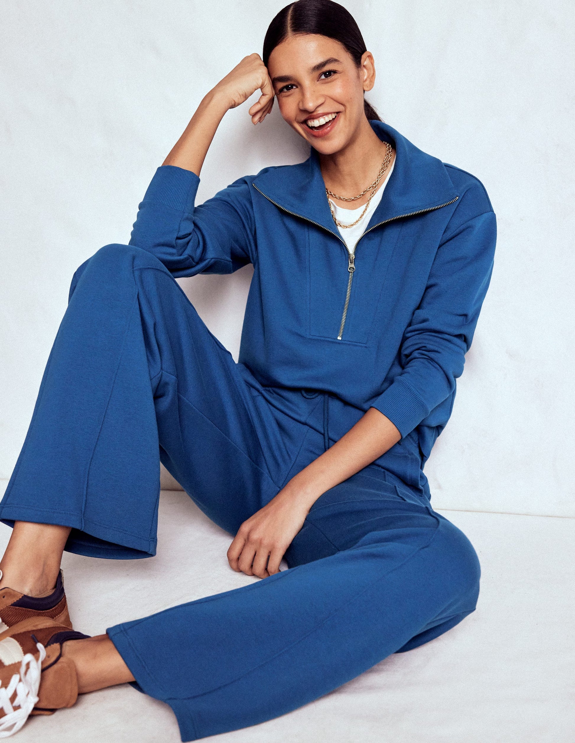 Wide Leg Joggers-Tourmaline Blue-1