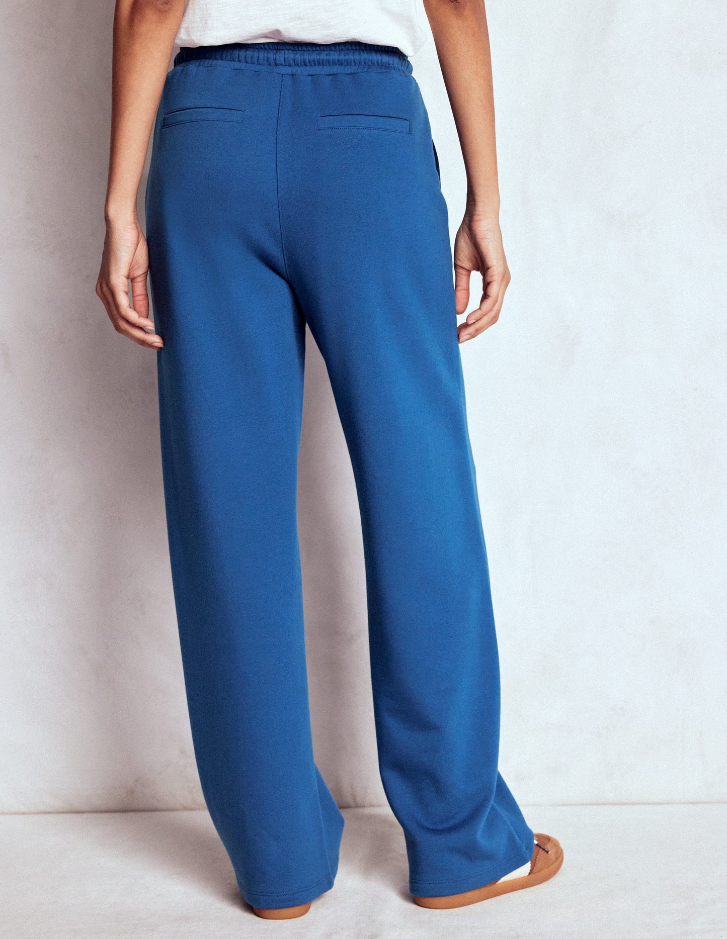 Wide Leg Joggers-Tourmaline Blue
