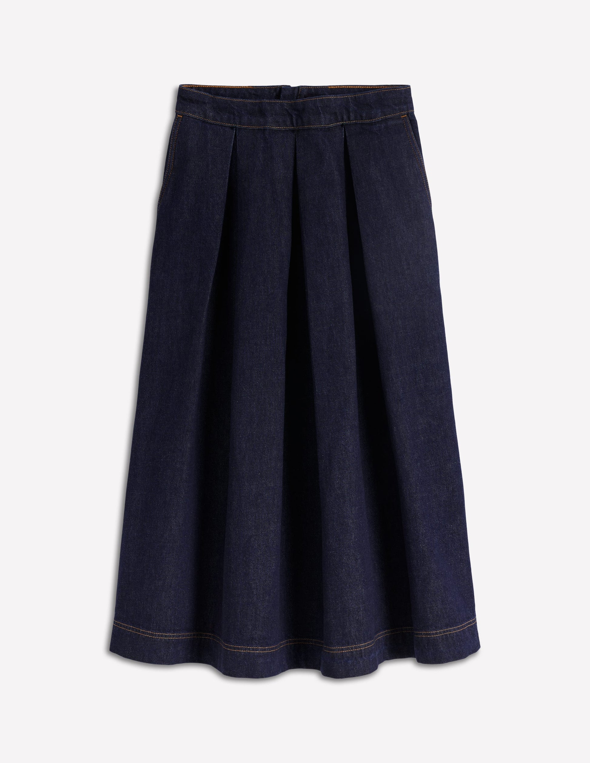 Verity Denim Midi Skirt-Indigo-5
