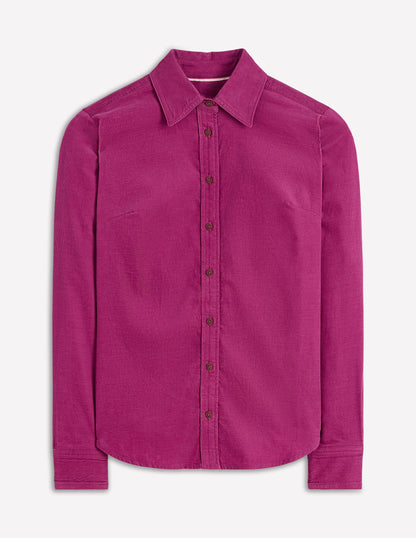 Sienna Cord Shirt-Rich Magenta-4