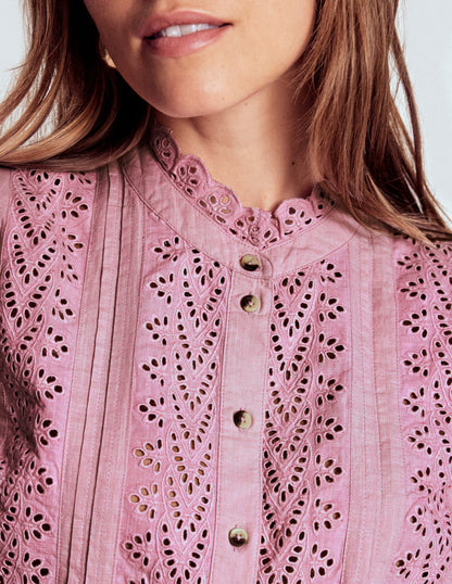 Savannah Broderie Top-Iris Pink-2