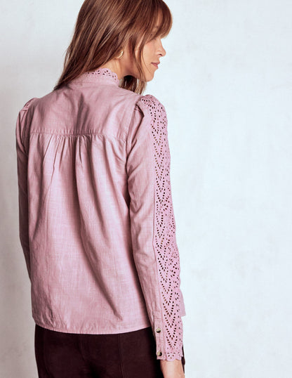 Savannah Broderie Top-Iris Pink-3