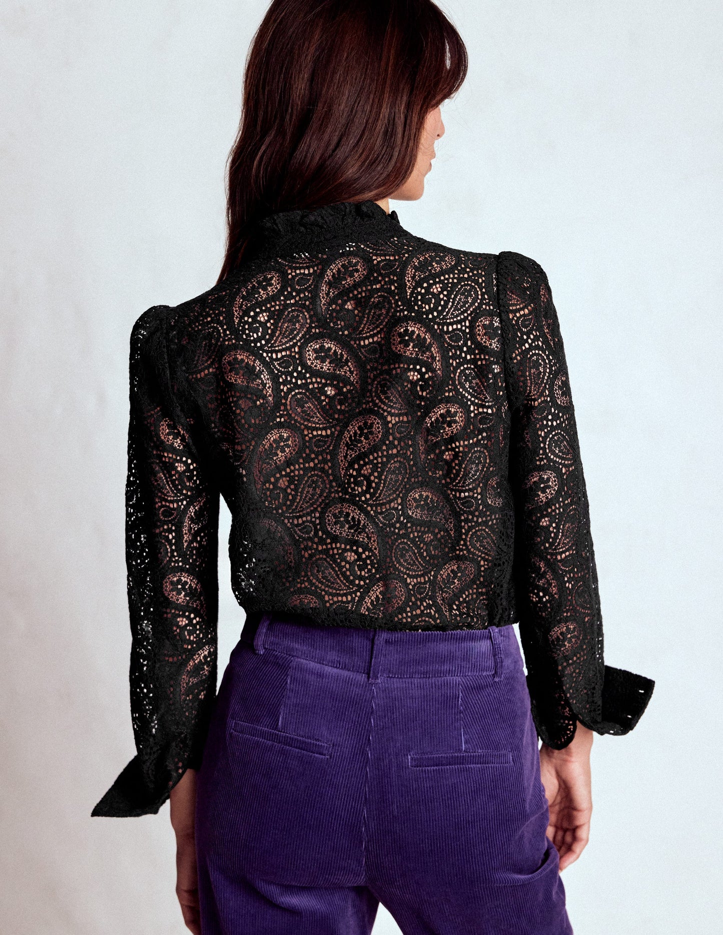 Sasha Lace Top-Black