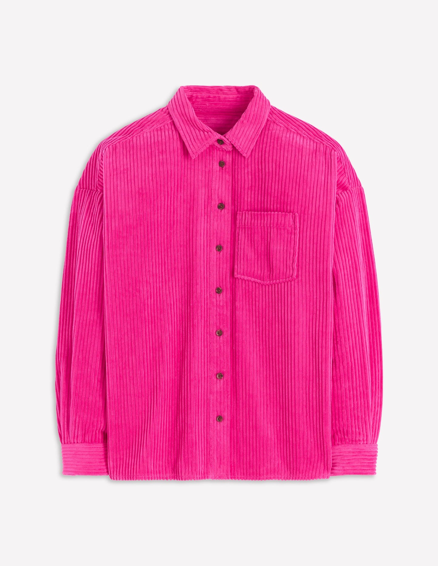 Cord Overshirt-Pink Peony