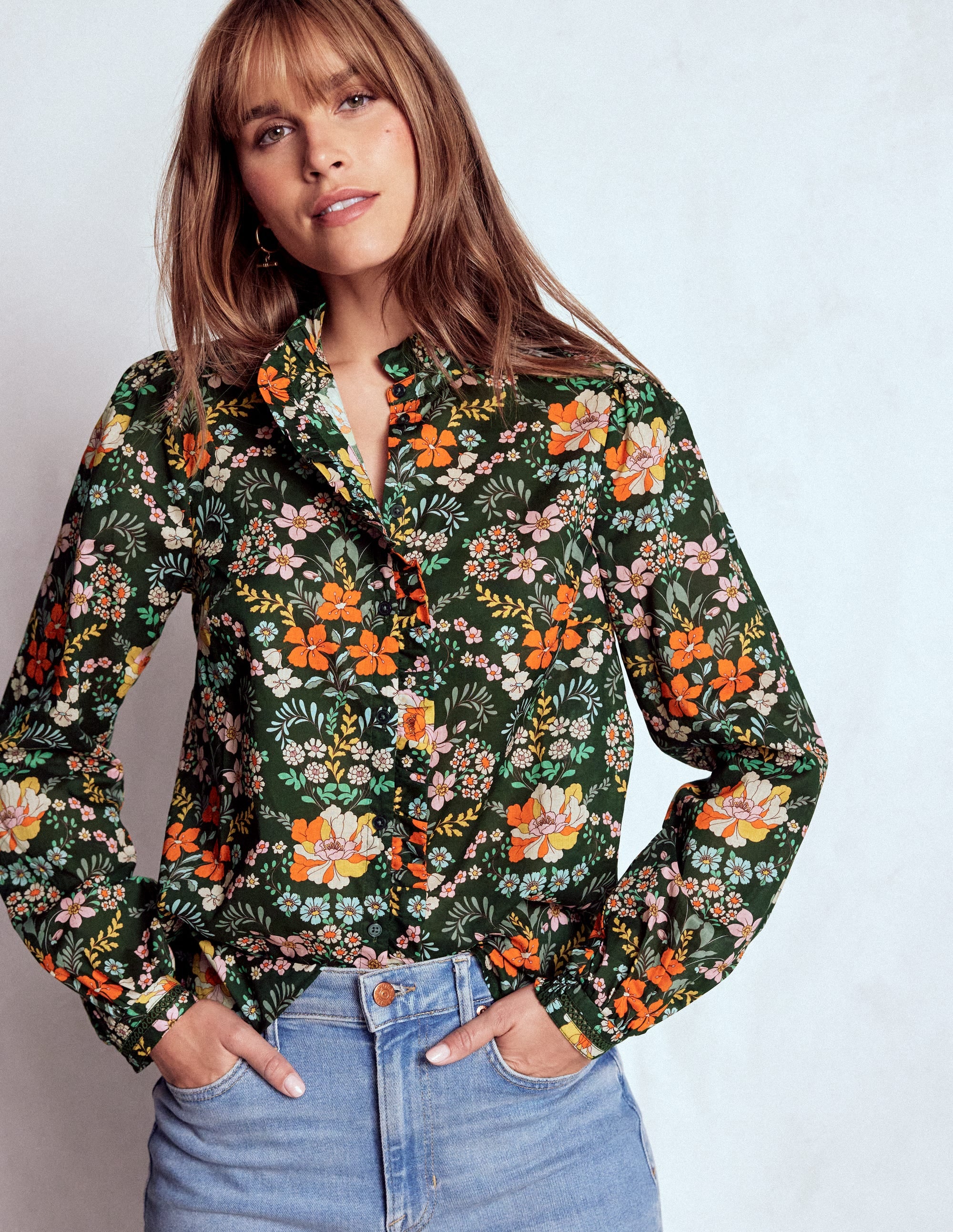 Helena Cotton Top-Forest, Flourishing Garden - Image 1