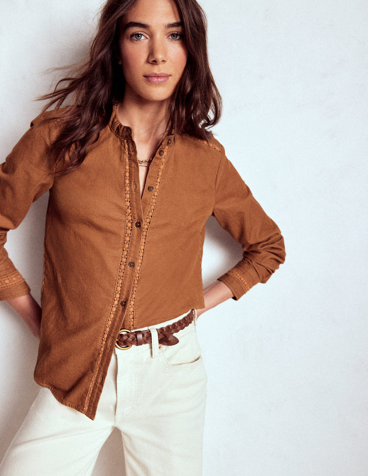 Victoria Cord Shirt-Ginger