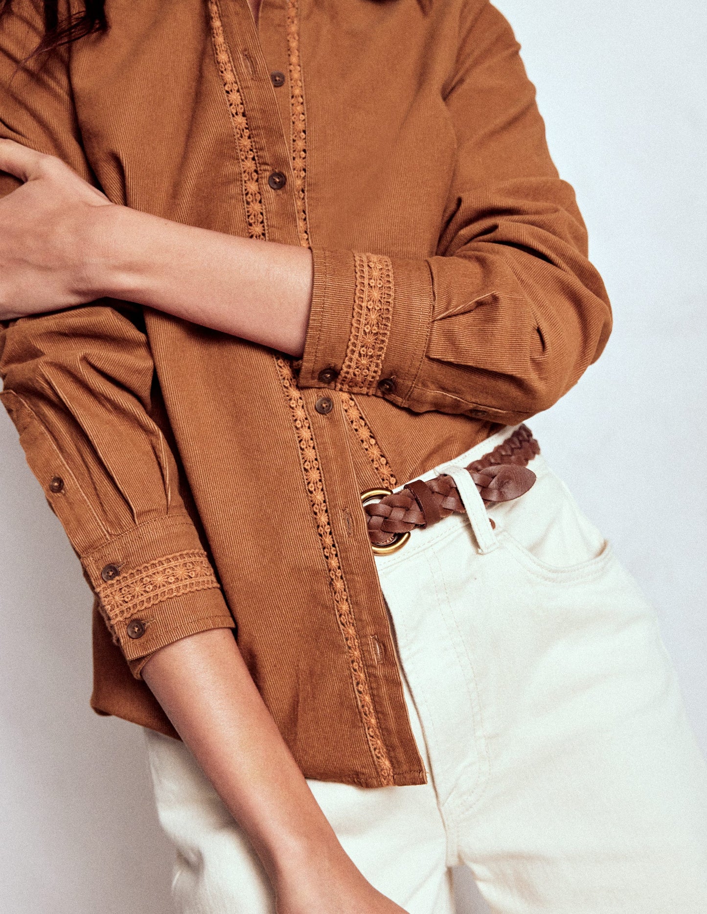 Victoria Cord Shirt-Ginger