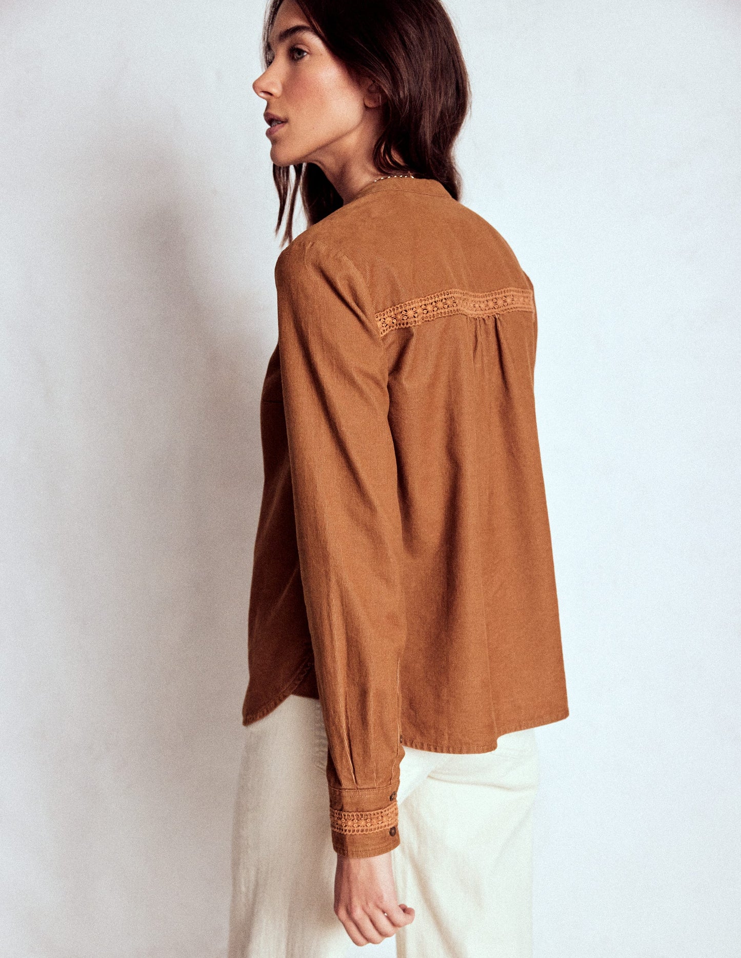 Victoria Cord Shirt-Ginger